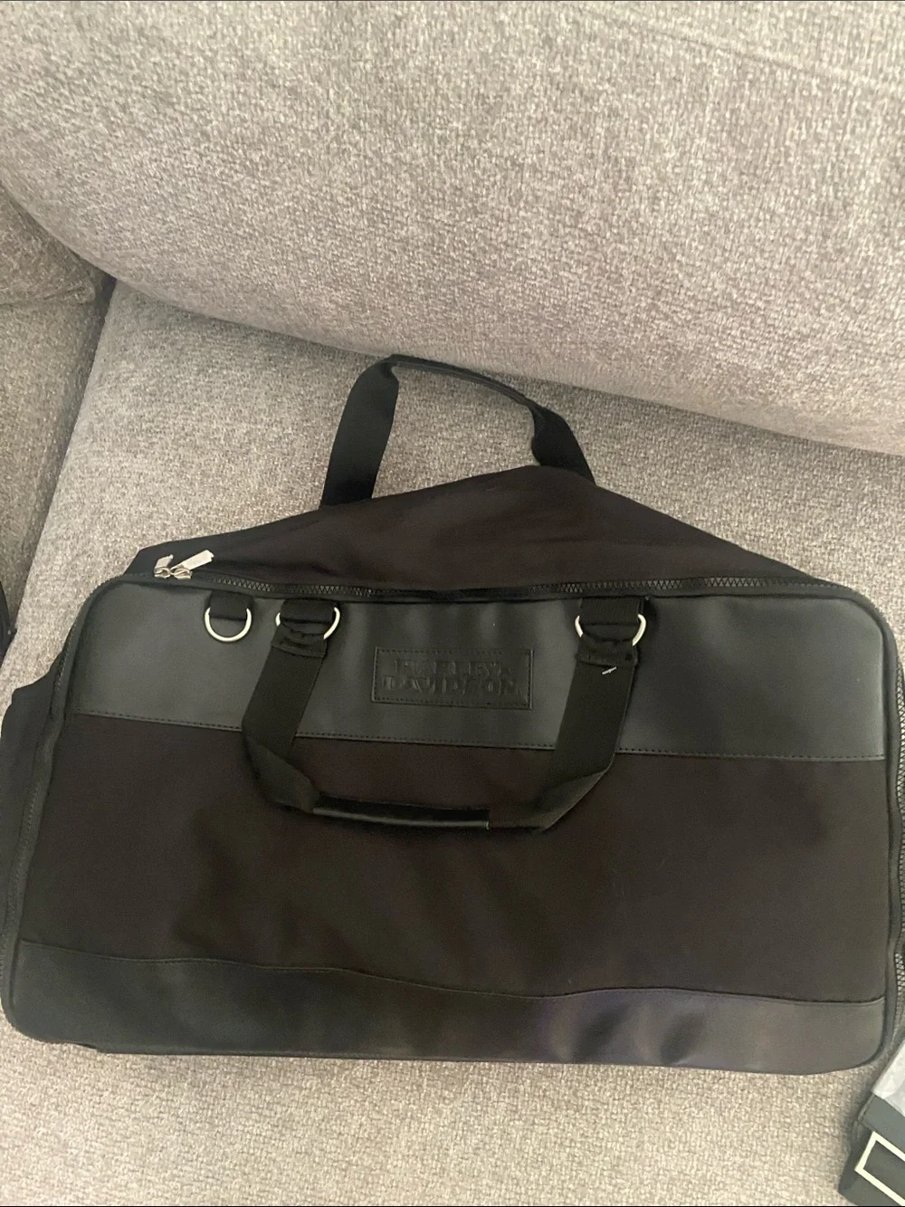 Harley-Davidson Black Two-Tone Duffel Bag